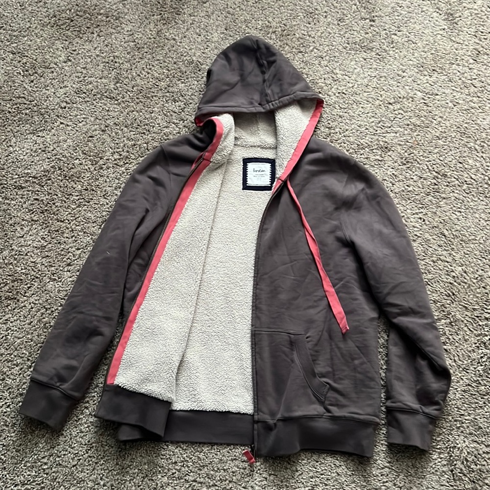 Boden hooded zip up sweatshirt Sz 16